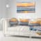 Designart - Beautiful Sunrise over the Horizon. - Modern Beach Canvas Art Print